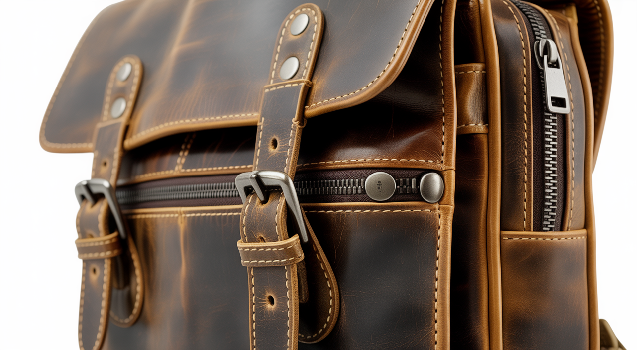 men’s vintage leather messenger bag